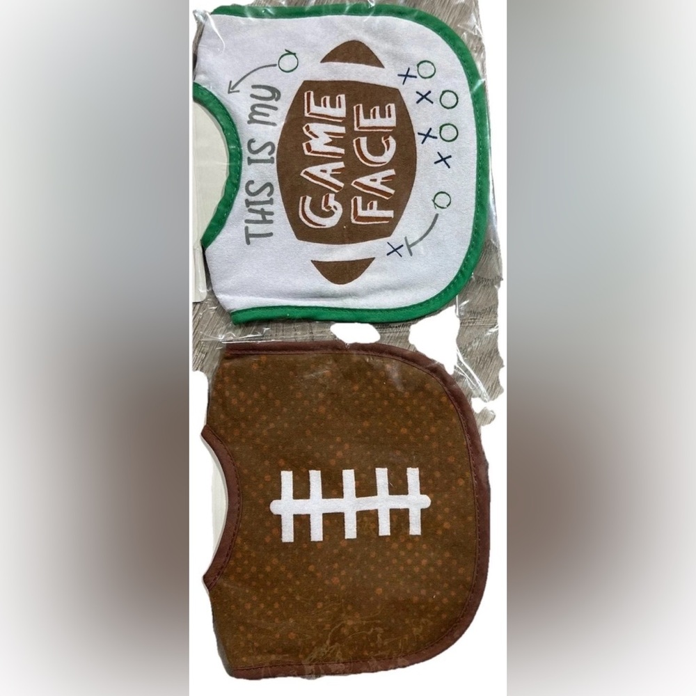 Baby’s Football & Game Face Bibs NEW
